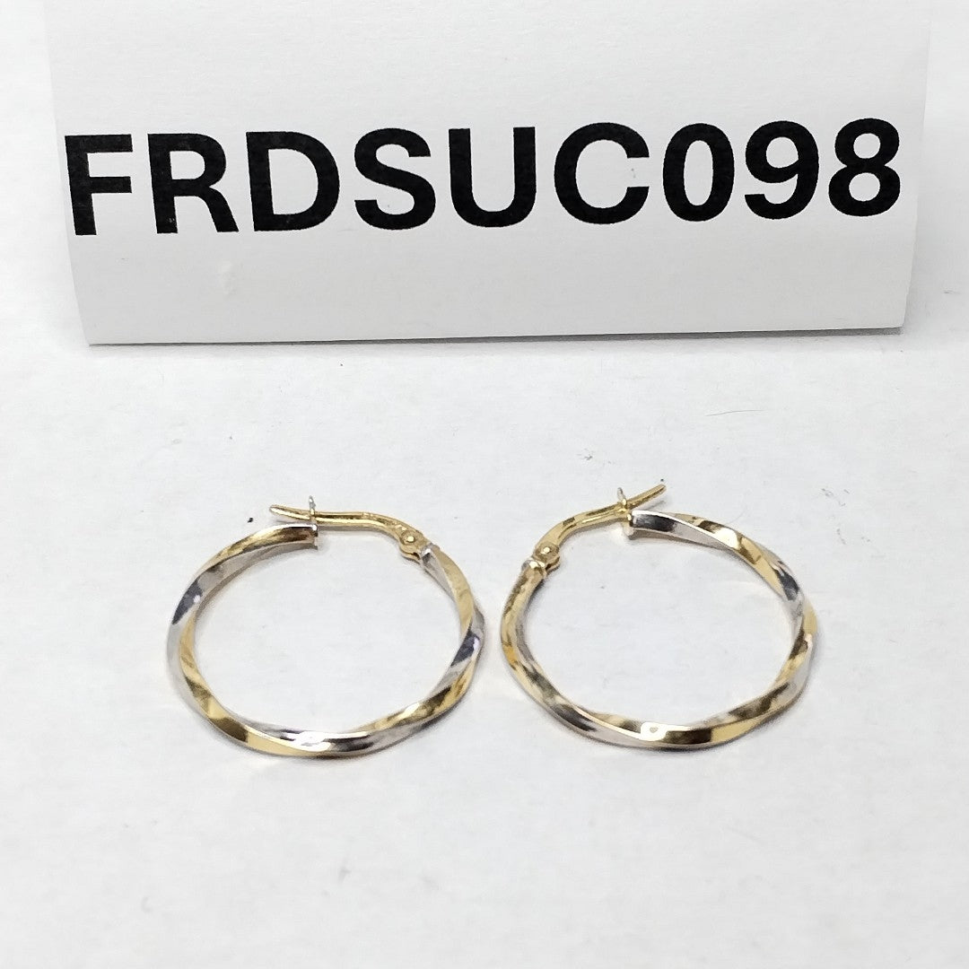 ARRACADAS PAR ORO COMBINADO 14 K 1,00 GRMS (SEMINUEVO)