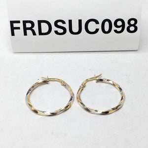 ARRACADAS PAR ORO COMBINADO 14 K 1,00 GRMS (SEMINUEVO)