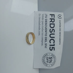 ARGOLLA ORO, RODIADO 14 K 1.1 GRMS (SEMINUEVO)