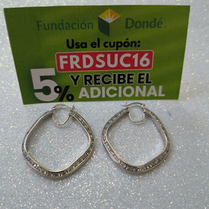 ARRACADAS PAR ORO BLANCO 14 K 6,90 GRMS (SEMINUEVO)
