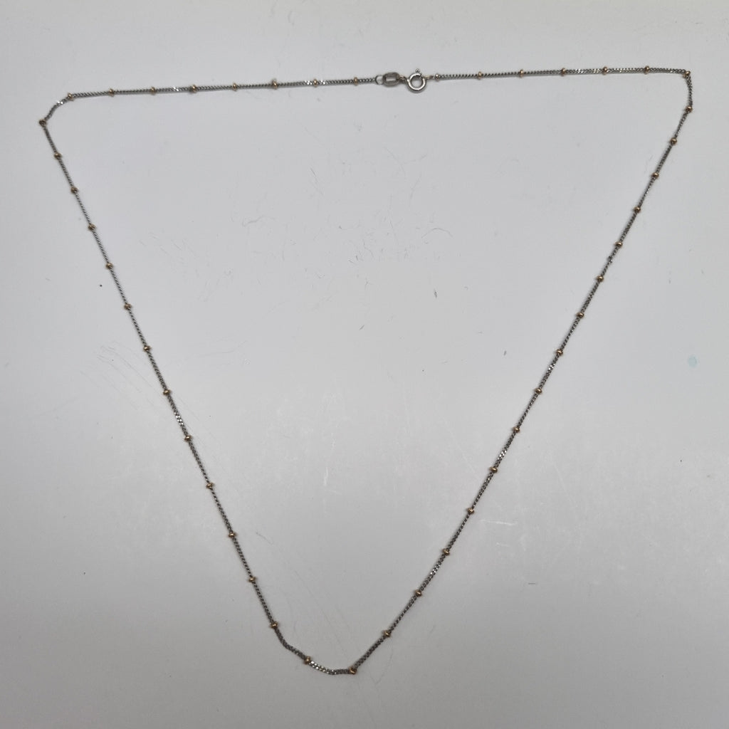 CADENA ORO, ORO BLANCO 14 K 2.5 GRMS (SEMINUEVO)