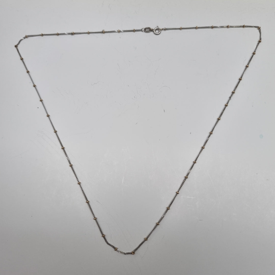 CADENA ORO, ORO BLANCO 14 K 2.5 GRMS (SEMINUEVO)