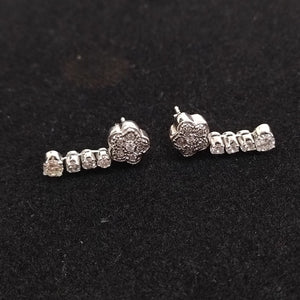 BROQUELES PAR ORO BLANCO 14 K 4,30 GRMS (SEMINUEVO)
