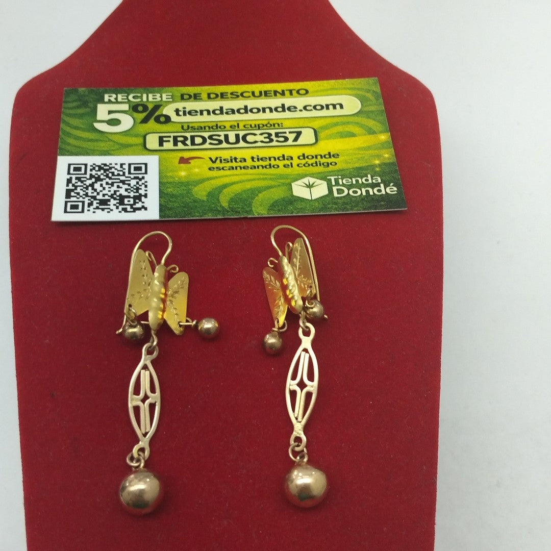 ARETES PAR ORO MUY BAJO 8 K 6,20 GRMS (SEMINUEVO)
