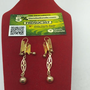 ARETES PAR ORO MUY BAJO 8 K 6,20 GRMS (SEMINUEVO)