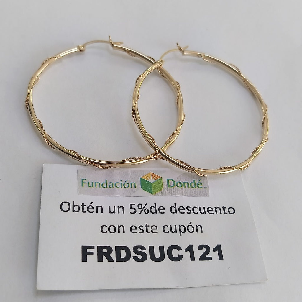 ARRACADAS PAR ORO 10 K 3.5 GRMS (SEMINUEVO)