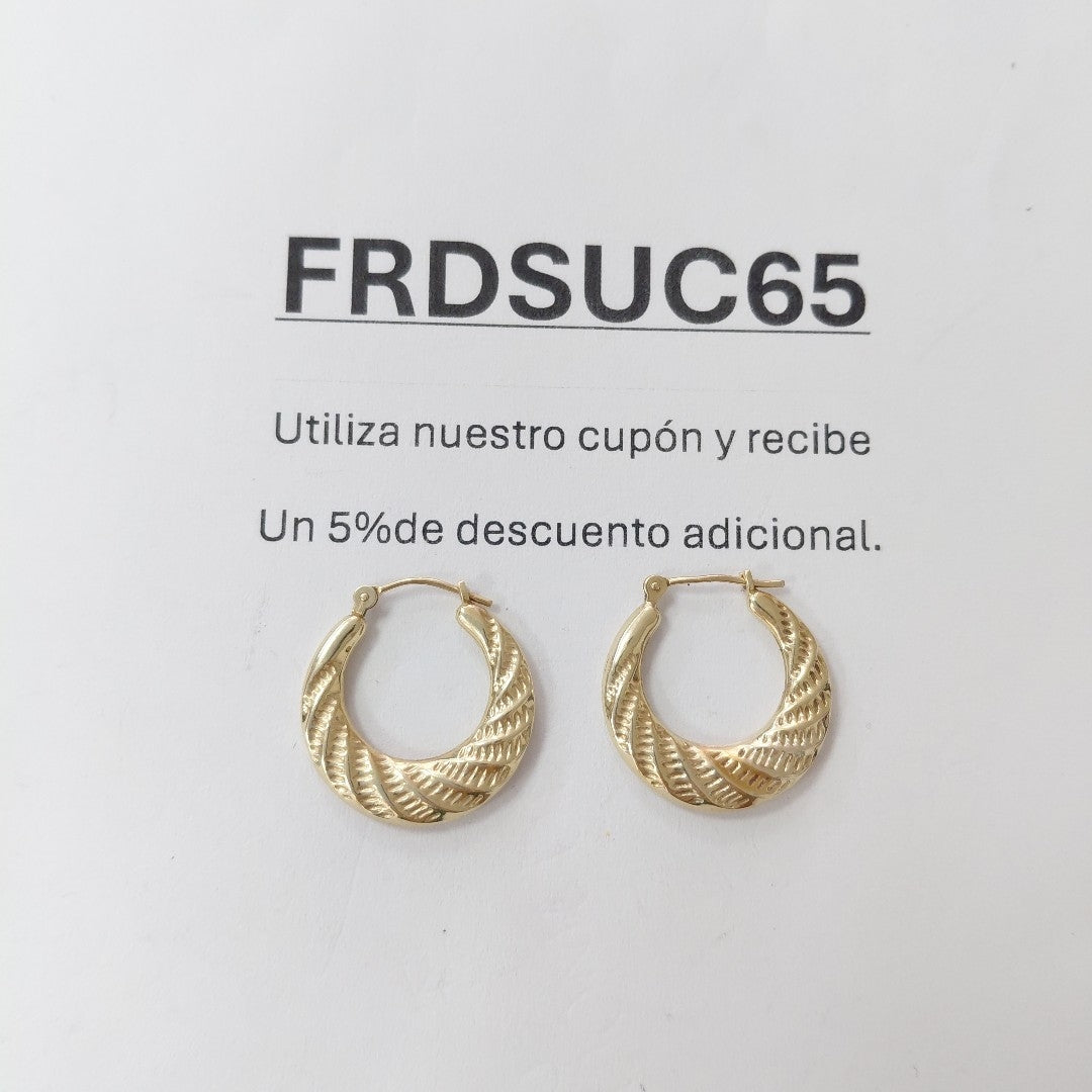 ARRACADAS PAR ORO 10 K 1.5 GRMS (SEMINUEVO)