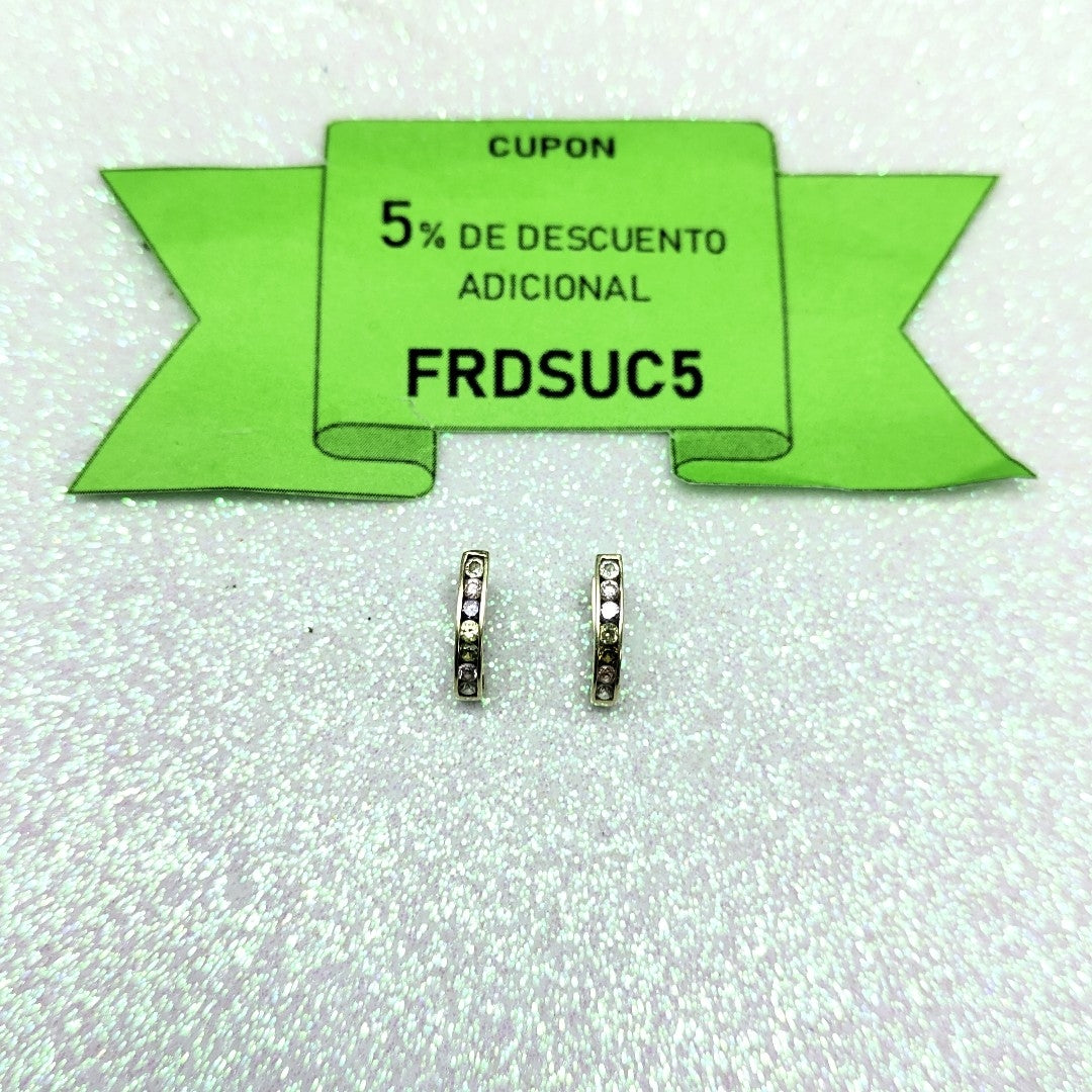 ARRACADAS PAR ORO 14 K 1.1 GRMS (SEMINUEVO)