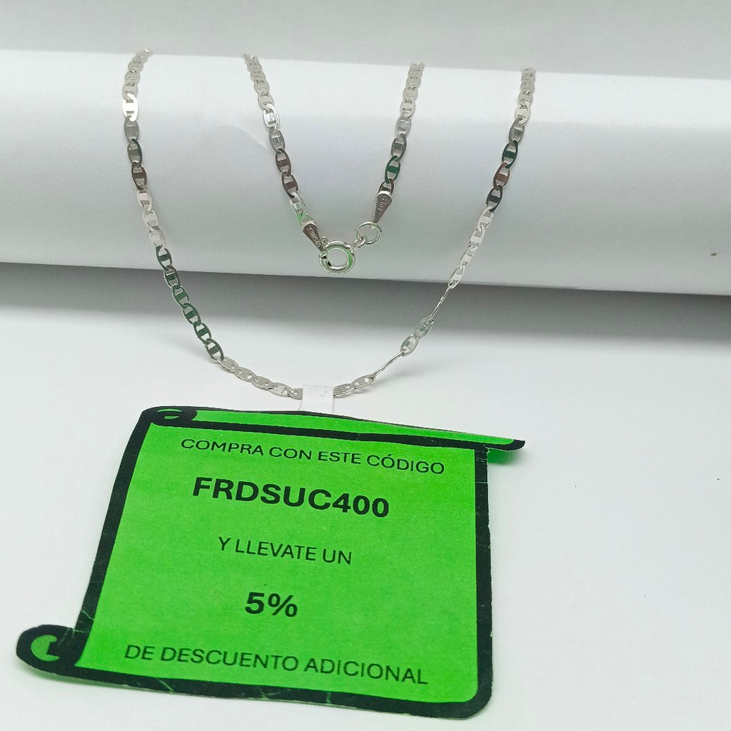 CADENA TEJIDO ESPEJO PLATA .925 60 CM 4.2 GR (NUEVO)