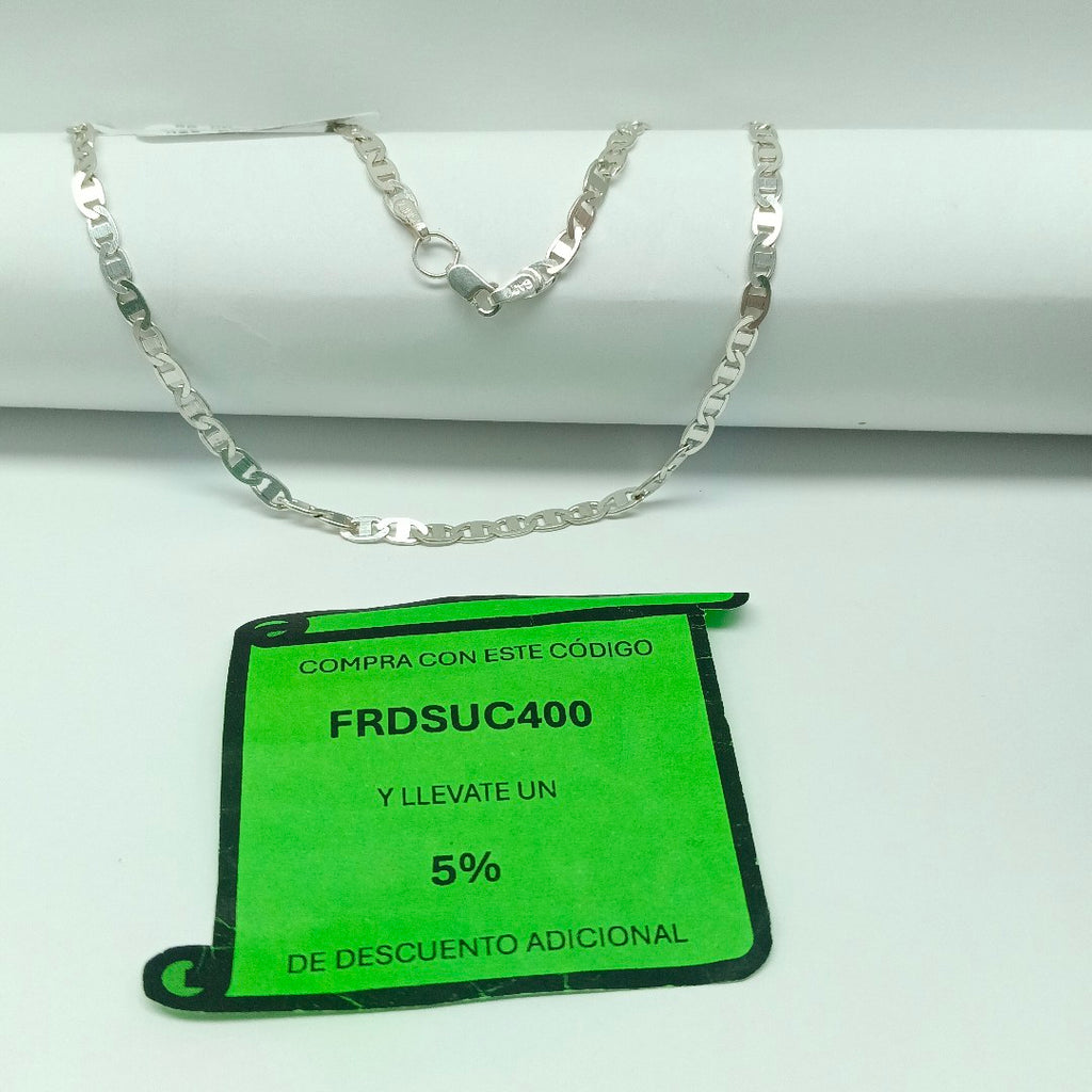 CADENA TEJIDO GUCHI PLATA .925 60 CM 9.8 GR (NUEVO)