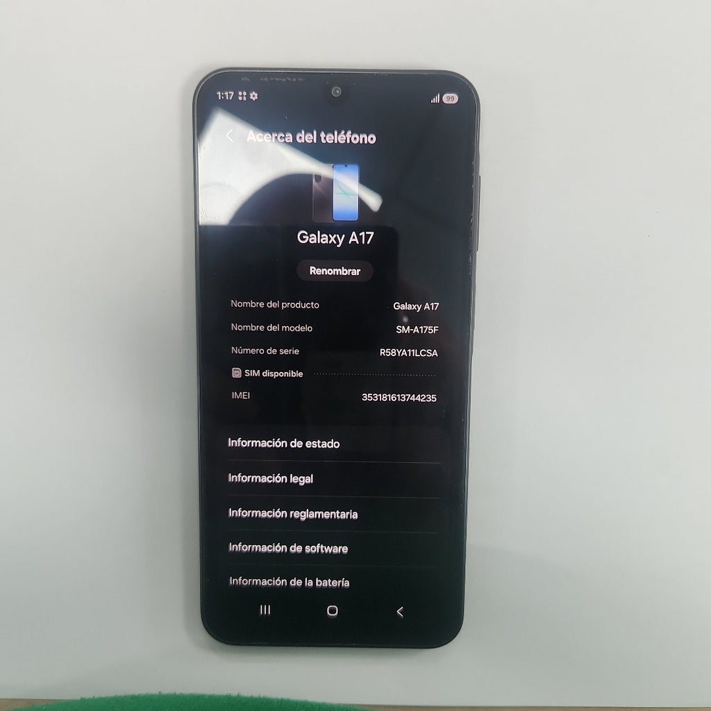 CELULAR SAMSUNG GALAXY A17 SM-A175F (2025) 128 GB 4 GB RAM (SEMINUEVO)