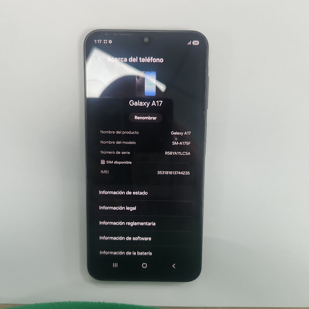 CELULAR SAMSUNG GALAXY A17 SM-A175F (2025) 128 GB 4 GB RAM (SEMINUEVO)