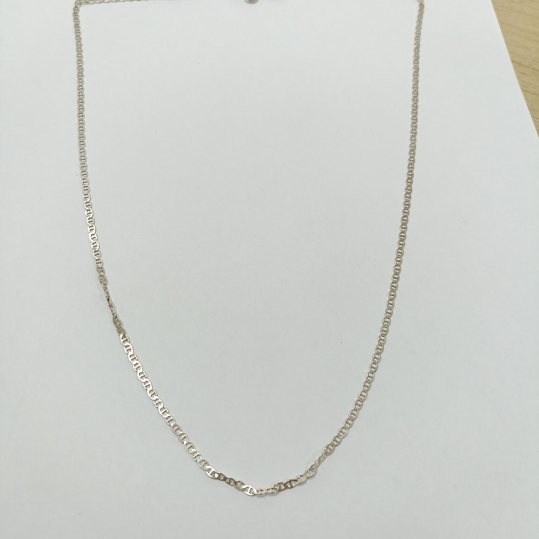 CADENA TEJIDO GUCHI PLATA .925 55 CM 3.6 GR (NUEVO)