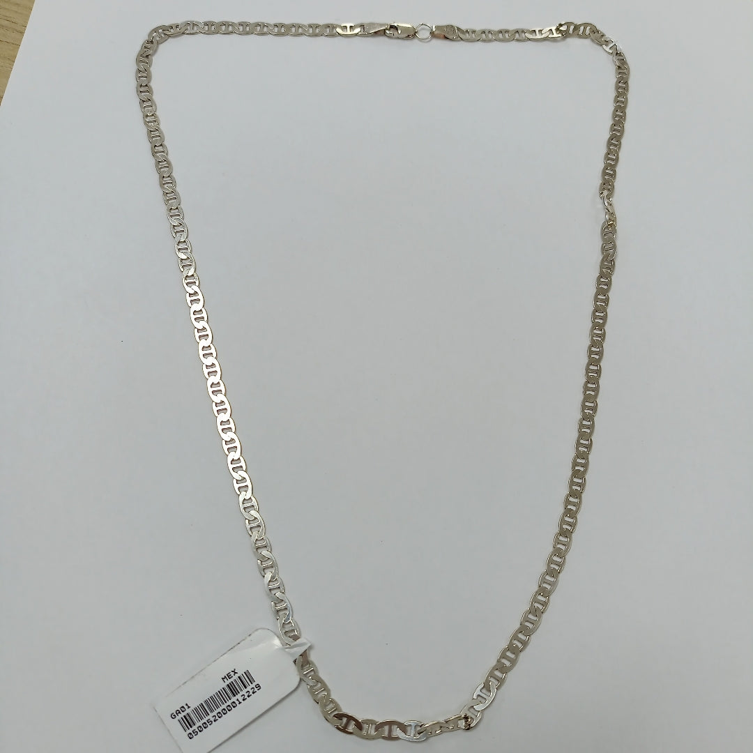 CADENA TEJIDO GUCHI PLATA .925 55 CM 12.5 GR (NUEVO)