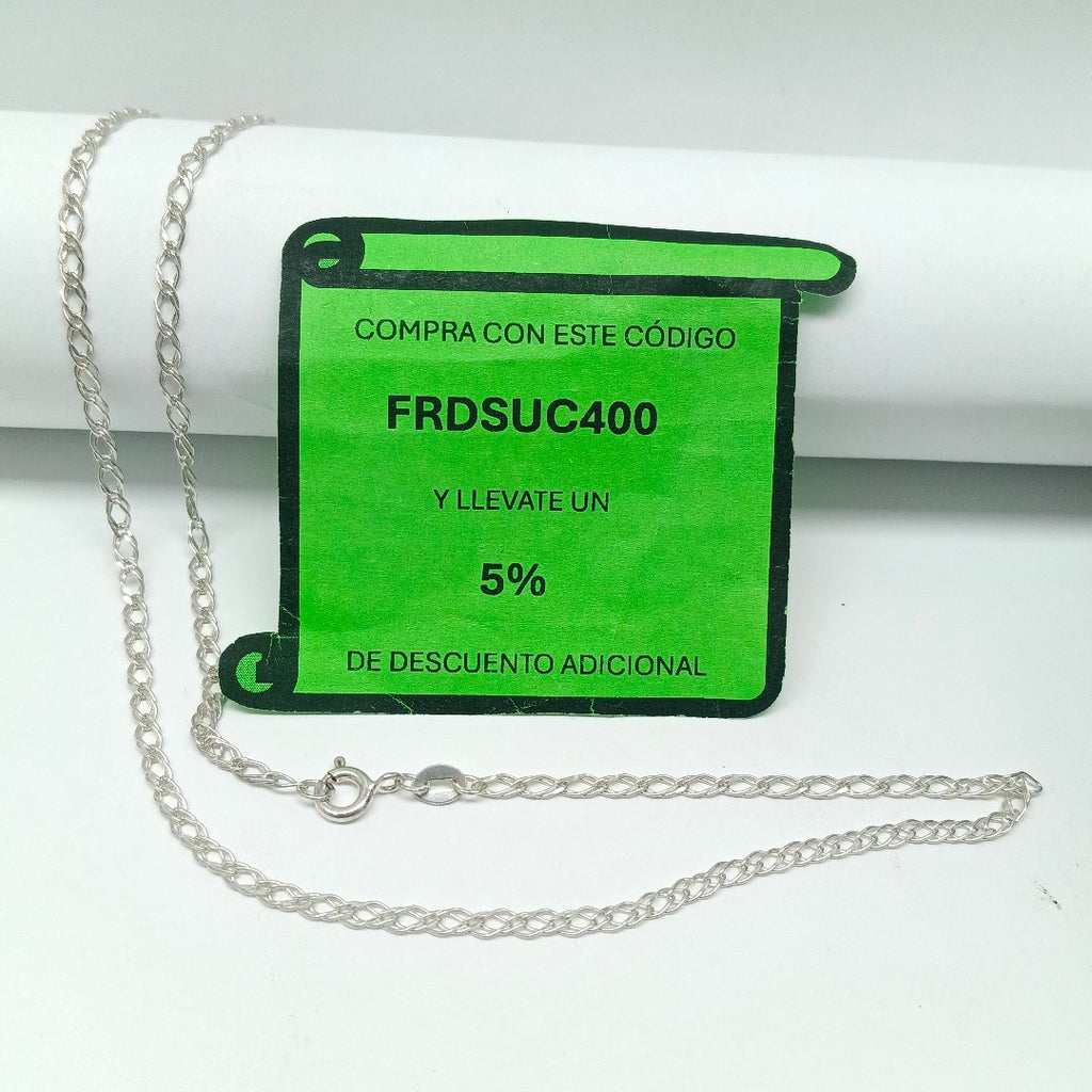 CADENA TEJIDO ESLABONES PLATA .925 50 CM 3.5 GR (NUEVO)