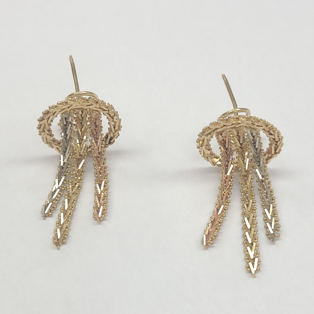 ARETES PAR ORO 14 K 8.9 GRMS (SEMINUEVO)