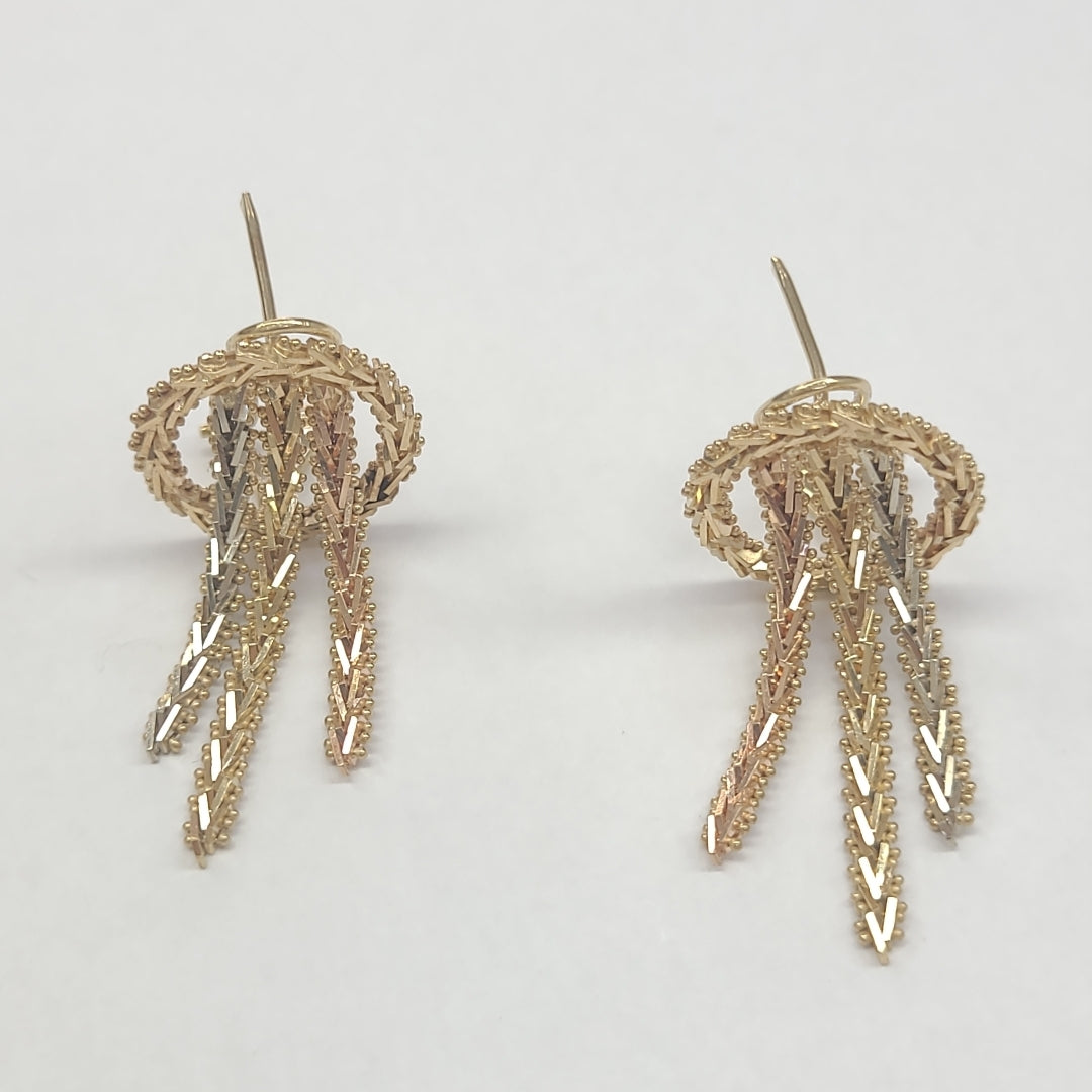 ARETES PAR ORO 14 K 8.9 GRMS (SEMINUEVO)