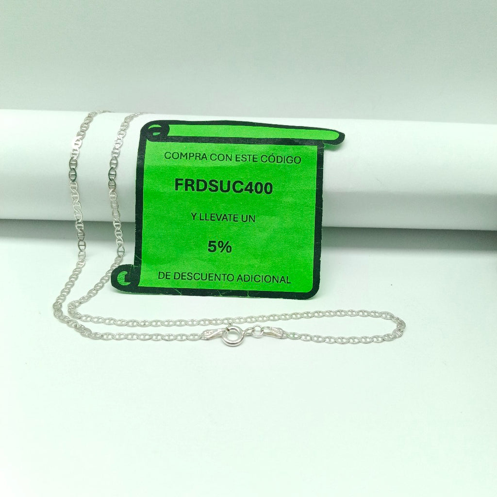 CADENA TEJIDO GUCHI PLATA .925 55 CM 3.3 GR (NUEVO)