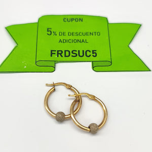 ARRACADAS PAR ORO 14 K 1,50 GRMS (SEMINUEVO)