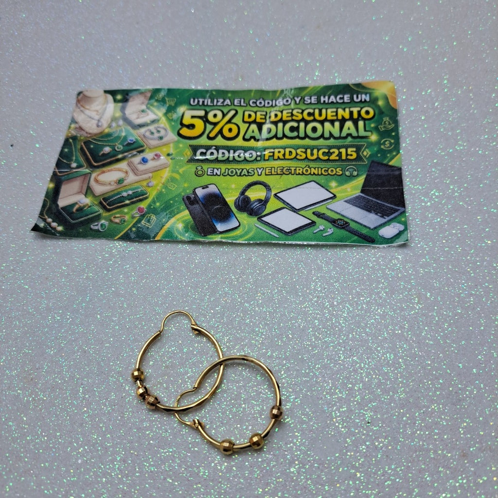 ARRACADAS PAR ORO 14 K 2,70 GRMS (SEMINUEVO)
