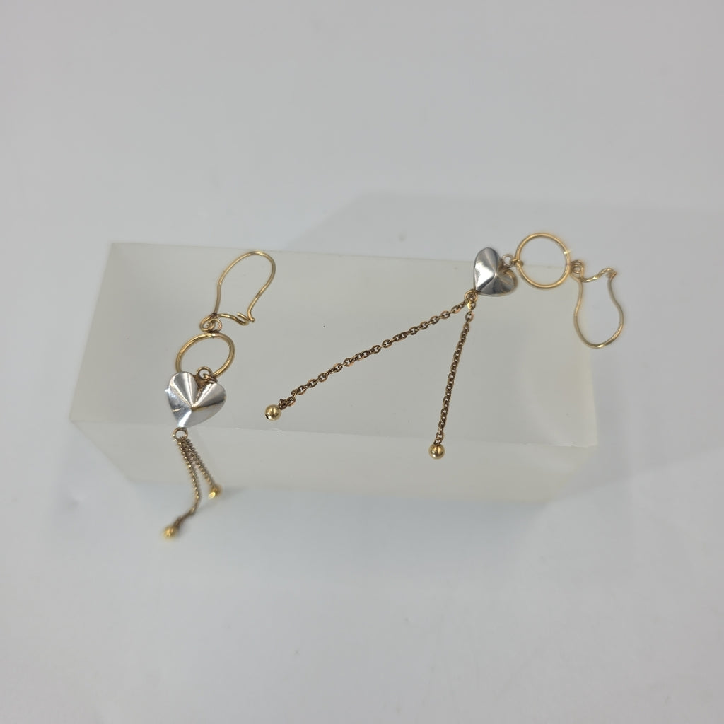 ARETES PAR ORO, ORO COMBINADO 10 K 1.8 GRMS (SEMINUEVO)