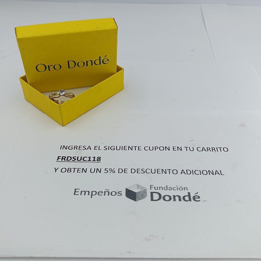SOLITARIO ORO 10 K 4.4 GRMS (SEMINUEVO)