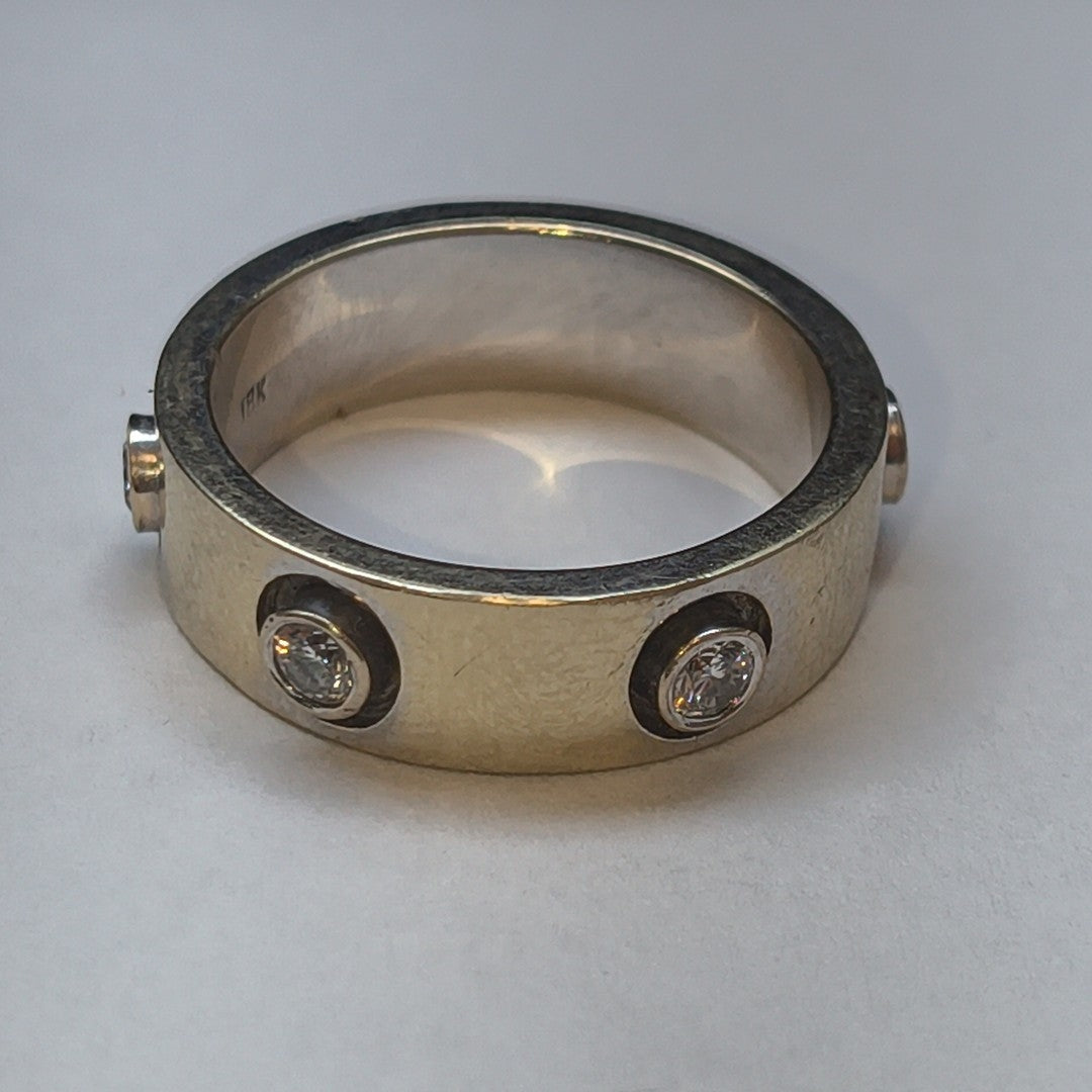 ANILLO ORO BLANCO 18 K 10 GRMS (SEMINUEVO)
