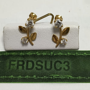 BROQUELES PAR ORO 14 K 1,00 GRMS (SEMINUEVO)