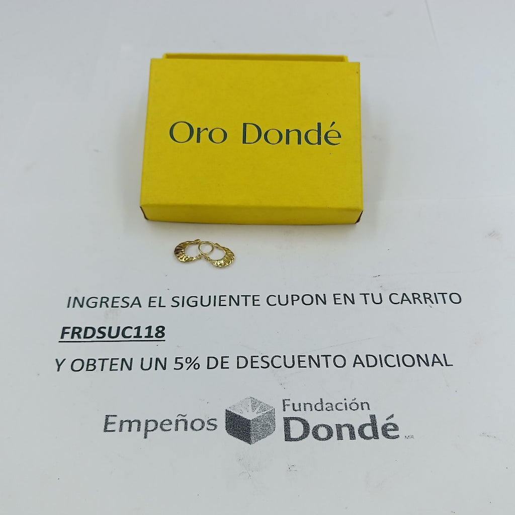 ARETES PAR ORO 10 K 0.6 GRMS (SEMINUEVO)