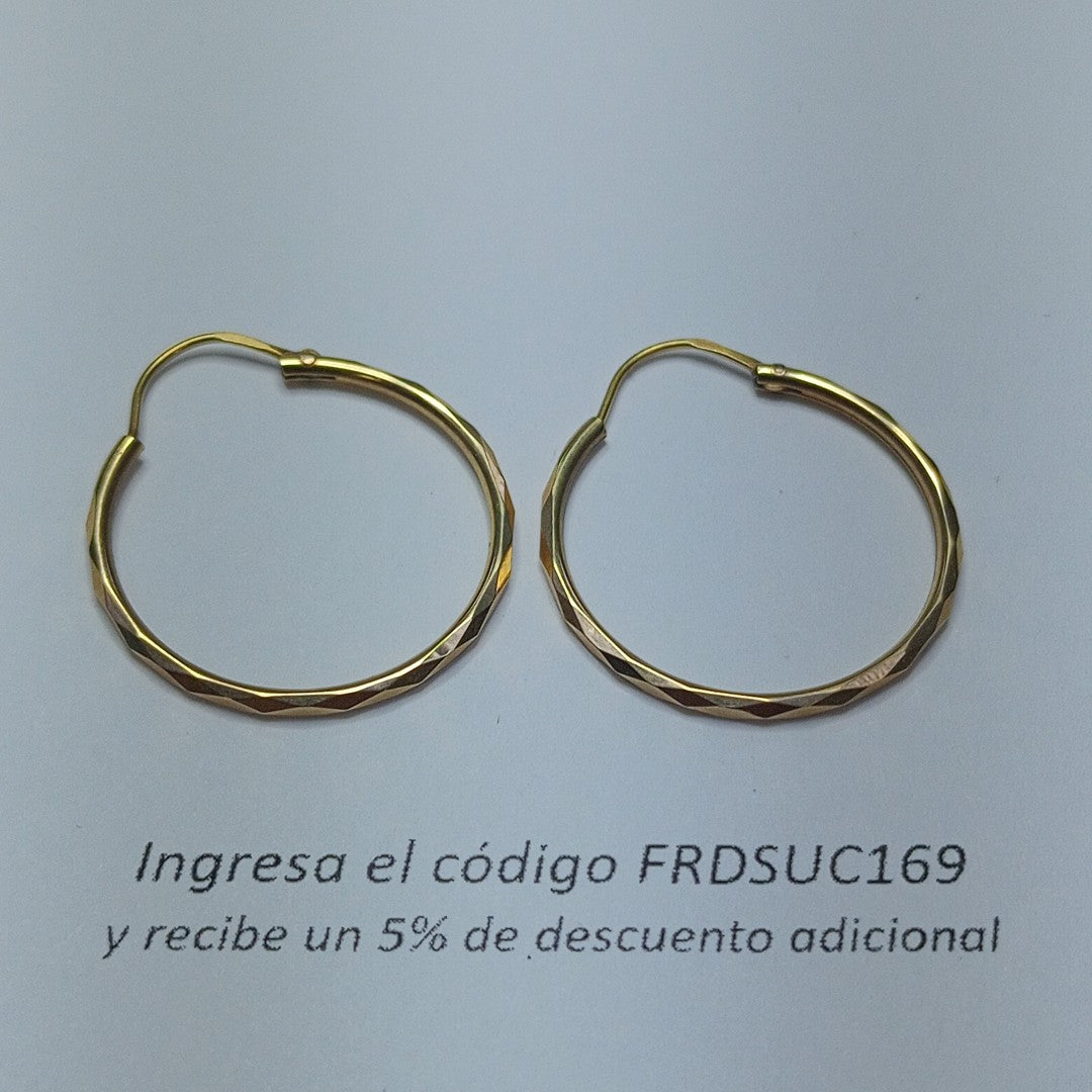 ARRACADAS PAR ORO 14 K 2 GRMS (SEMINUEVO)