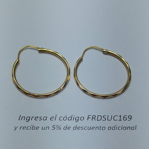 ARRACADAS PAR ORO 14 K 2 GRMS (SEMINUEVO)