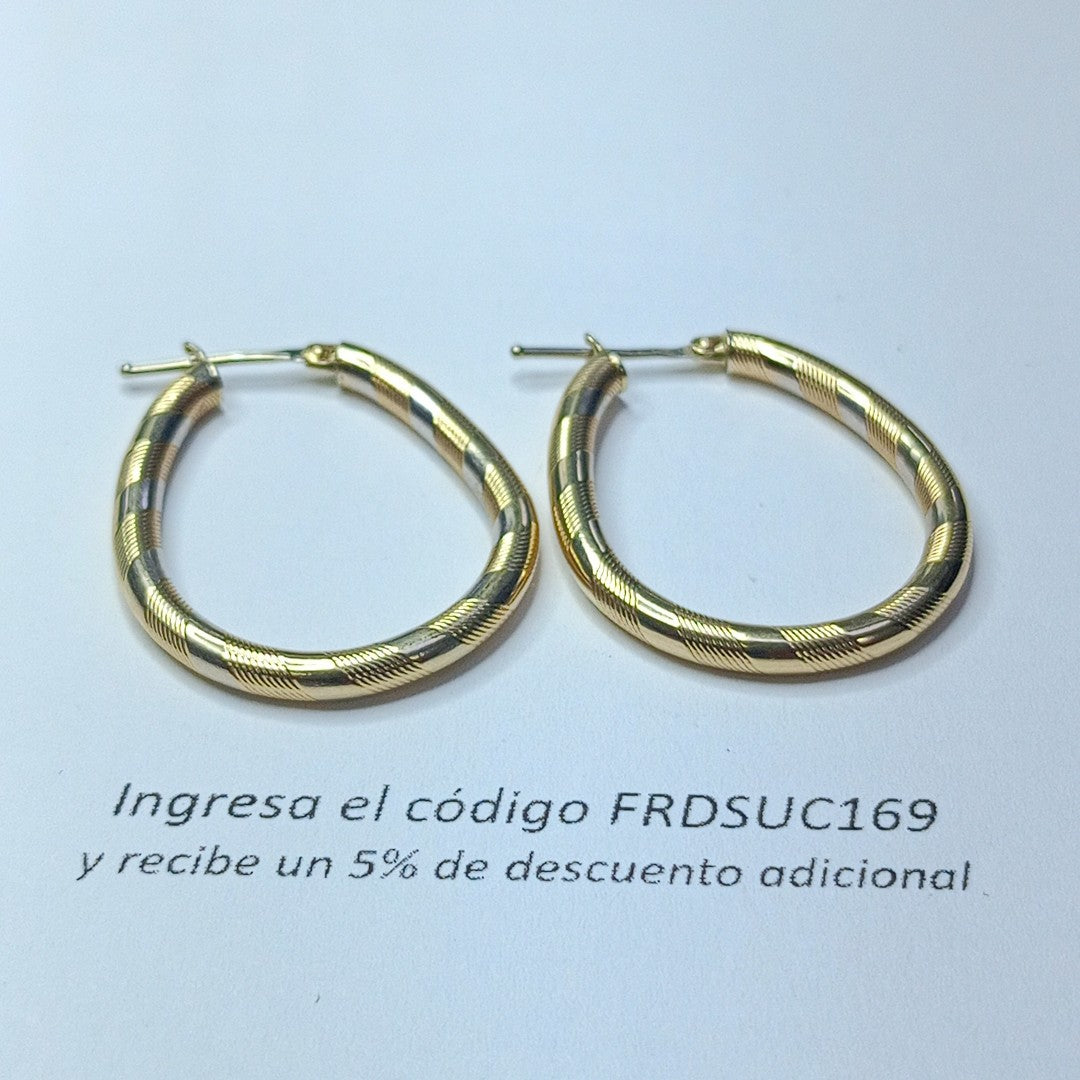 ARRACADAS PAR ORO 14 K 4.2 GRMS (SEMINUEVO)