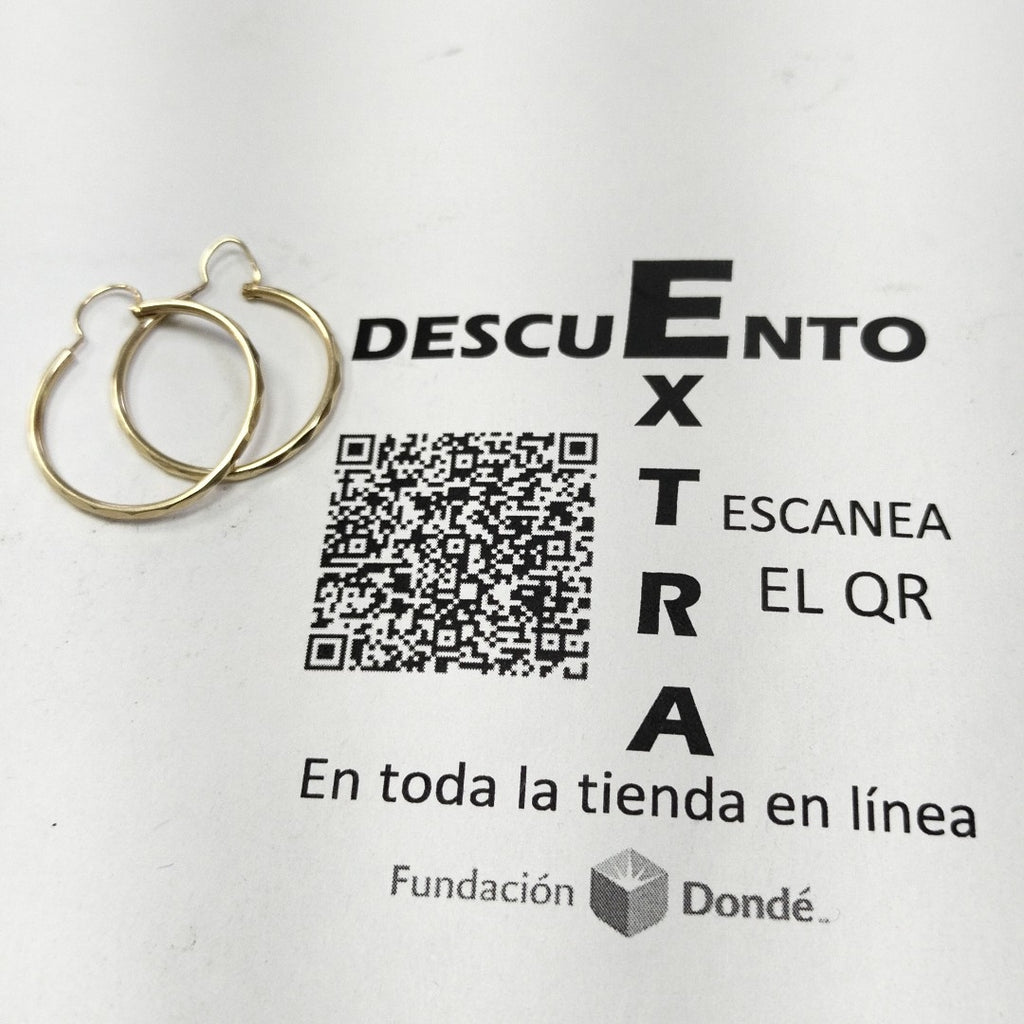ARRACADAS PAR ORO 14 K 1.3 GRMS (SEMINUEVO)