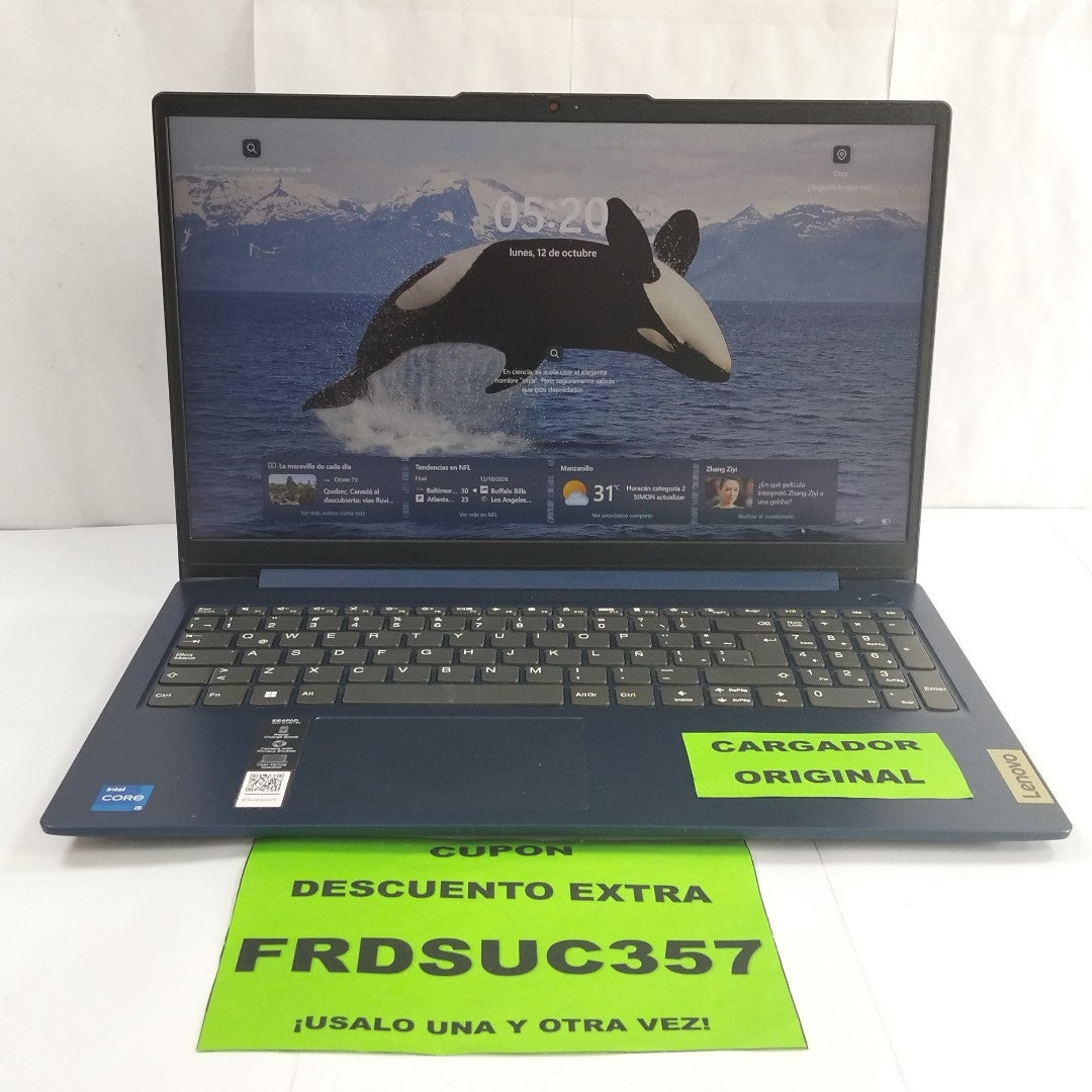 LAPTOP LENOVO IDEAPAD SLIM 3 15IRU8 (2023) 512 GB SSD 8 GB RAM (SEMINUEVO)