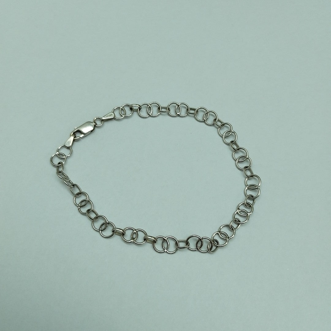 PULSERA ORO, ORO BLANCO 10 K 3.5 GRMS (SEMINUEVO)