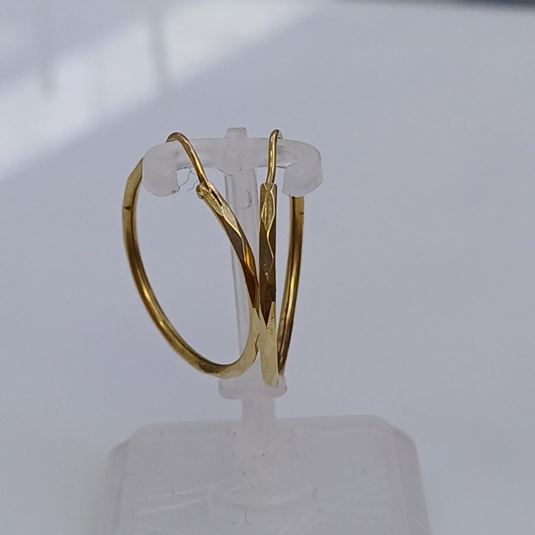 ARRACADAS PAR ORO 14 K 1.3 GRMS (SEMINUEVO)