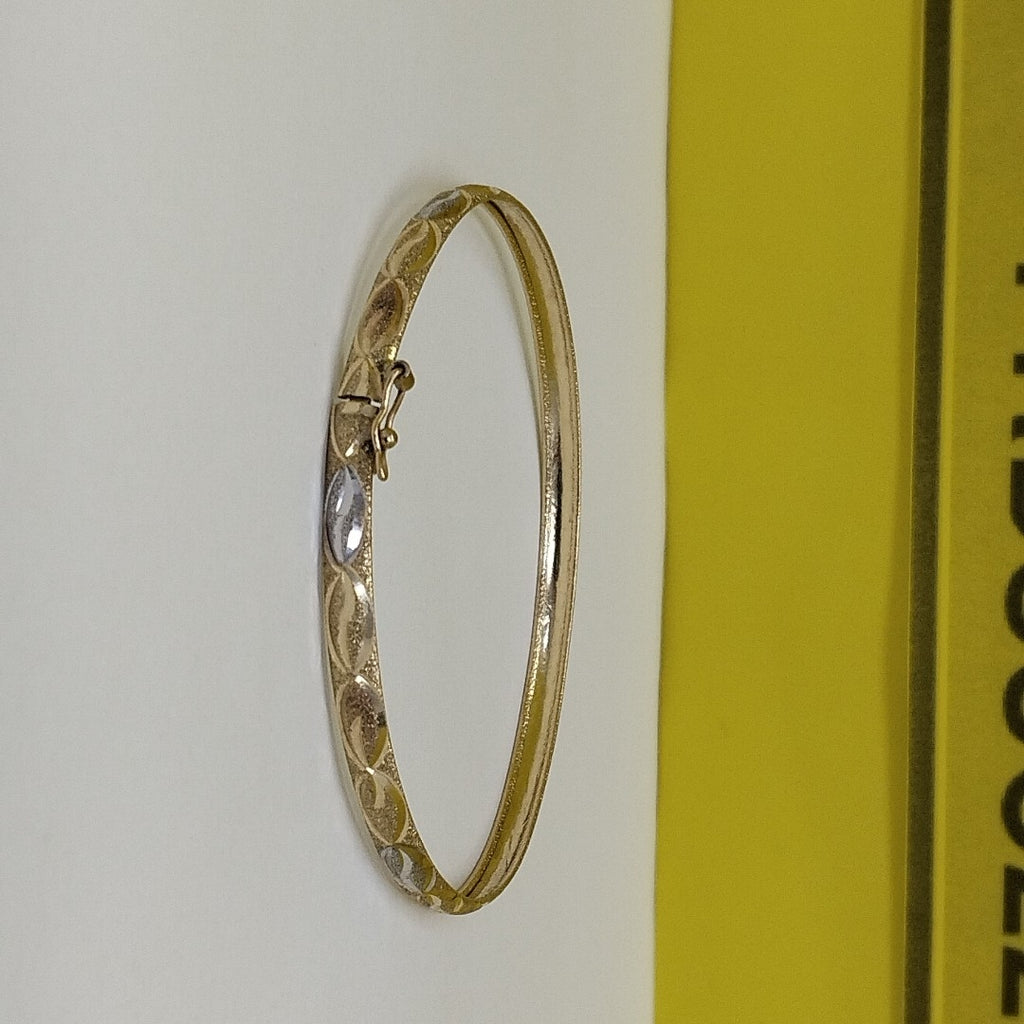 PULSERA RIGIDA ORO COMBINADO,RODIADO 14 K 4,30 GRMS (SEMINUEVO)