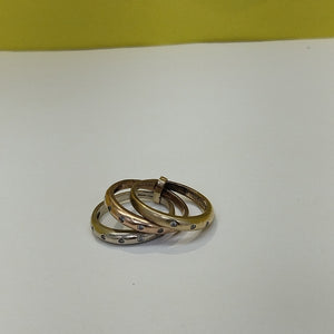 ANILLO ORO COMBINADO 14 K 8.3 GRMS (SEMINUEVO)