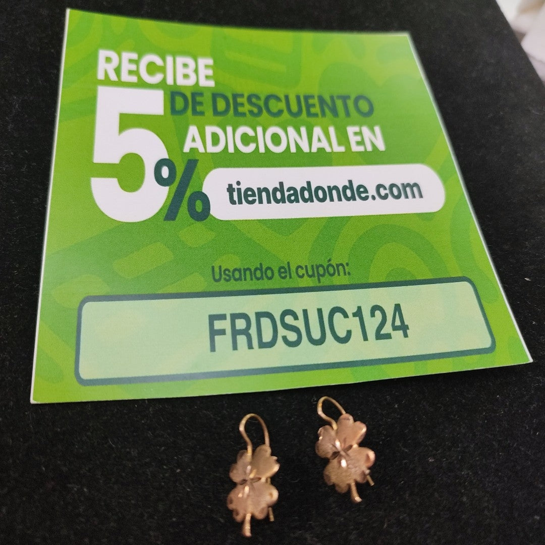 ARETES PAR ORO 8 K 1,00 GRMS (SEMINUEVO)