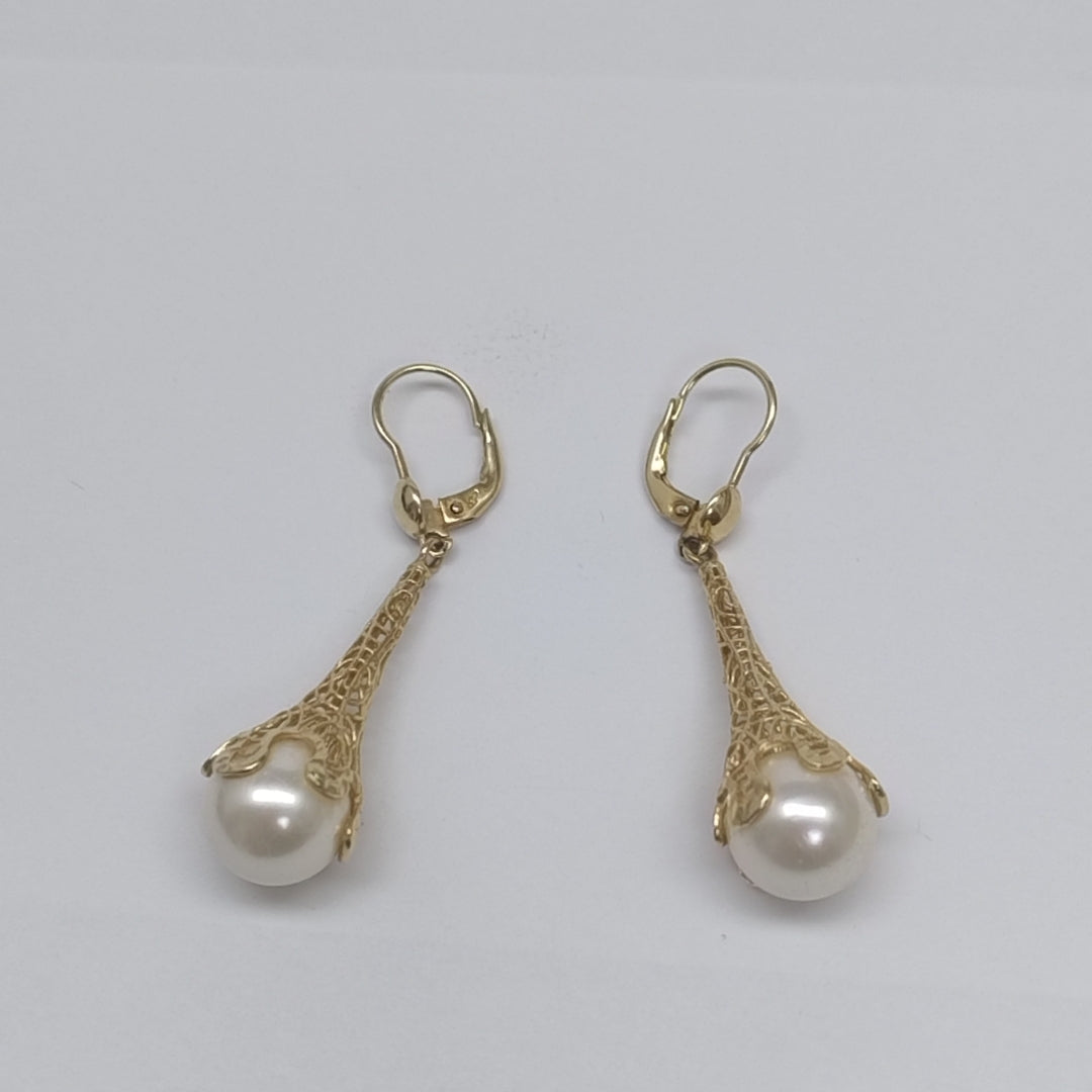 ARETES PAR ORO 14 K 9.8 GRMS (SEMINUEVO)