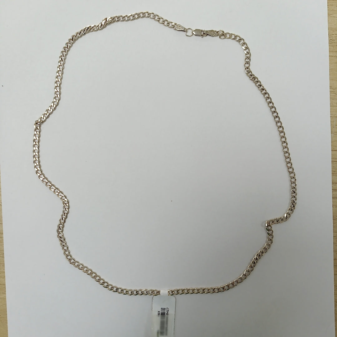 CADENA TEJIDO BARBADO PLATA .925 60 CM 13 GR (NUEVO)