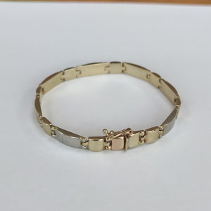 PULSERA ORO COMBINADO 14 K 8.3 GRMS (SEMINUEVO)