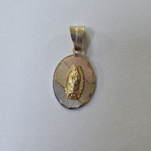 DIJE,MEDALLA RELIGIOSA ORO 14 K 1,20 GRMS (SEMINUEVO)