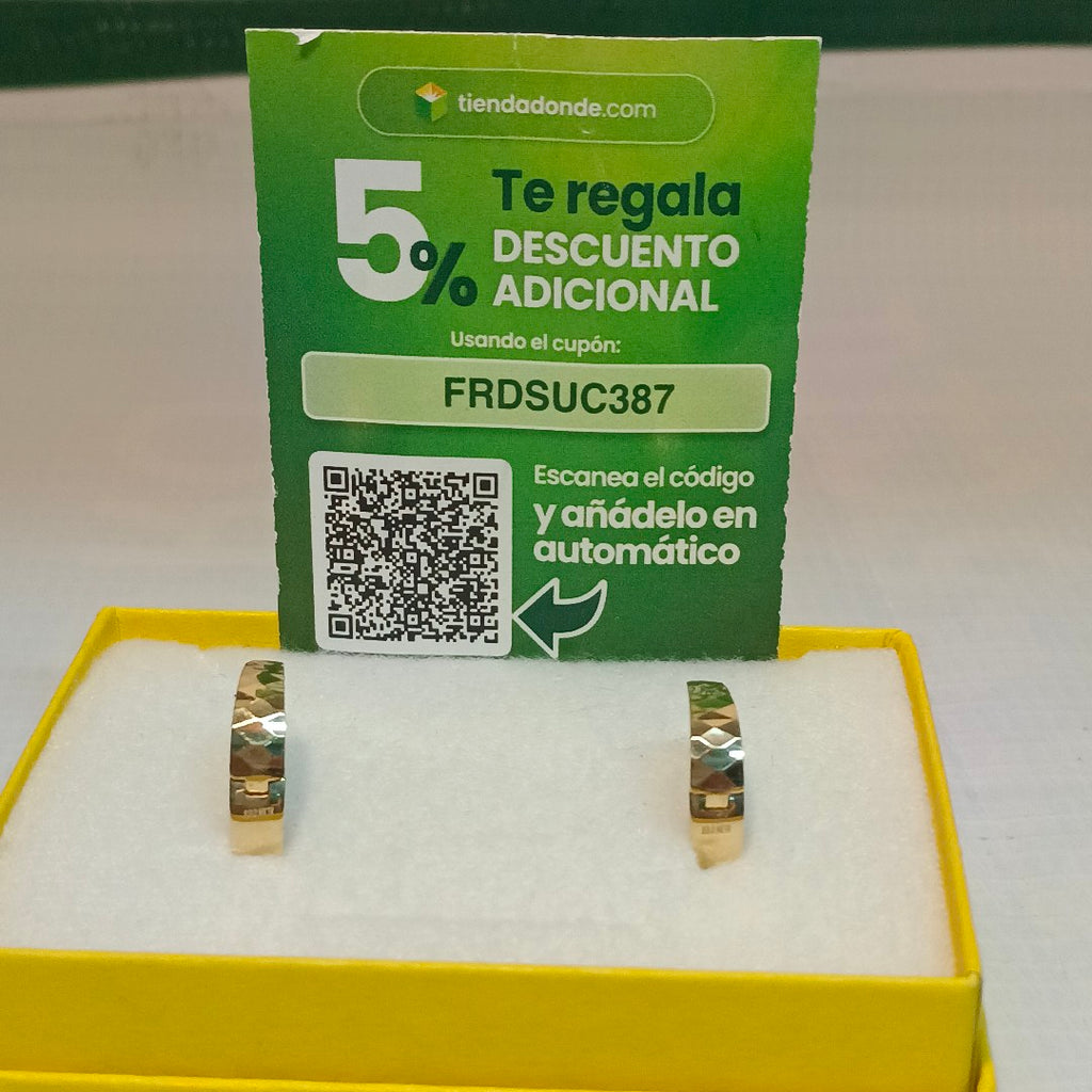 ARRACADAS PAR ORO 14 K 2.6 GRMS (SEMINUEVO)