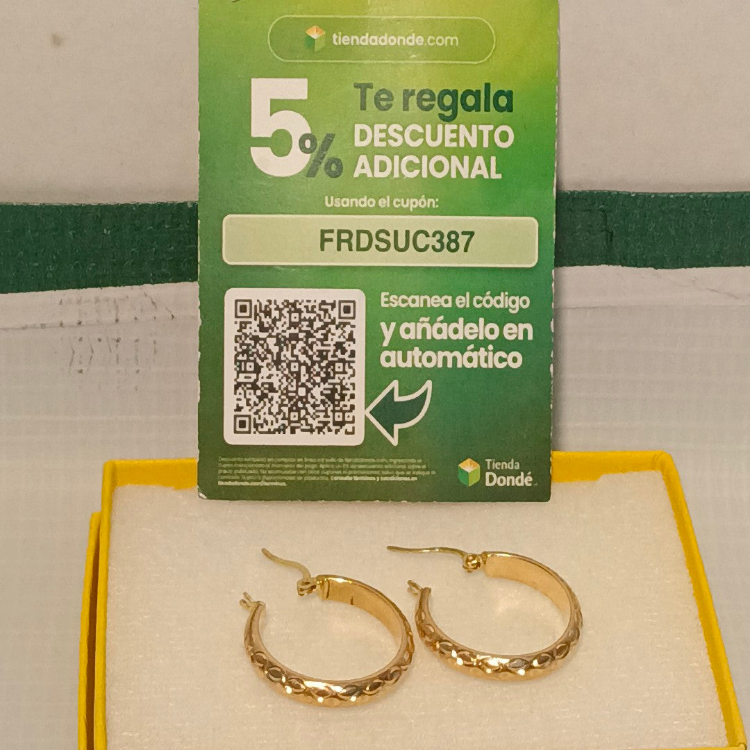 ARRACADAS PAR ORO 10 K 3,60 GRMS (SEMINUEVO)