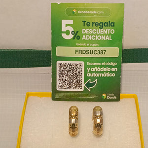 ARRACADAS PAR ORO 14 K 2.2 GRMS (SEMINUEVO)