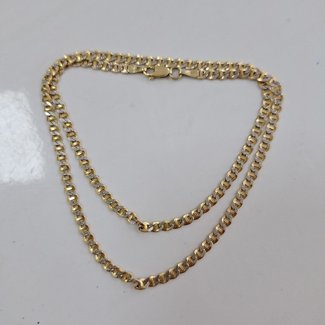CADENA ORO, ORO BLANCO 14 K 5.1 GRMS (SEMINUEVO)