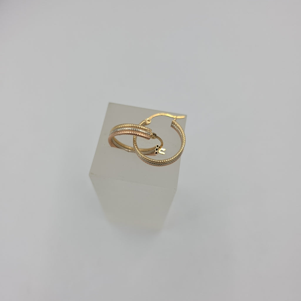 ARRACADAS PAR ORO COMBINADO 10 K 2,50 GRMS (SEMINUEVO)