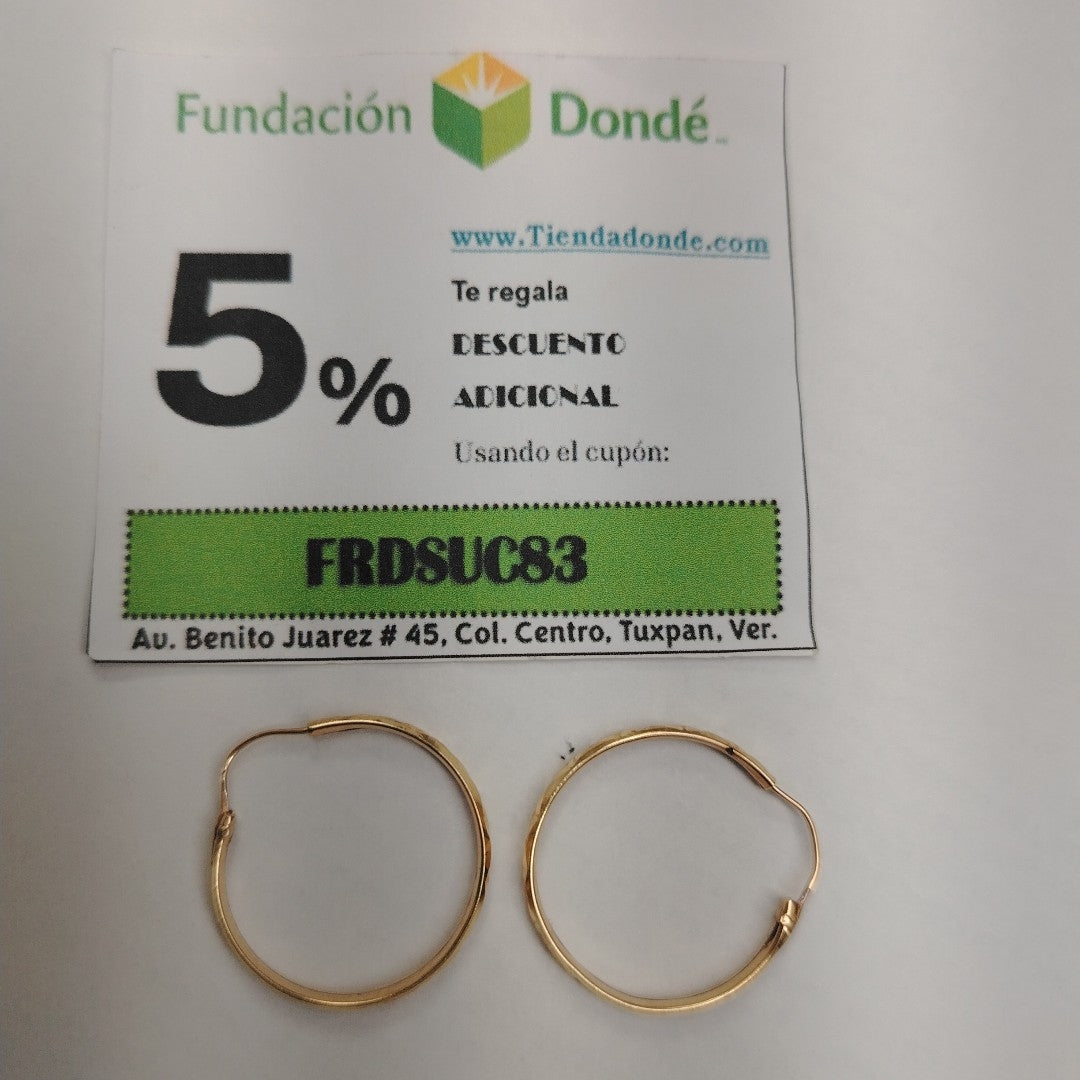 ARRACADAS PAR ORO 14 K 2,60 GRMS (SEMINUEVO)