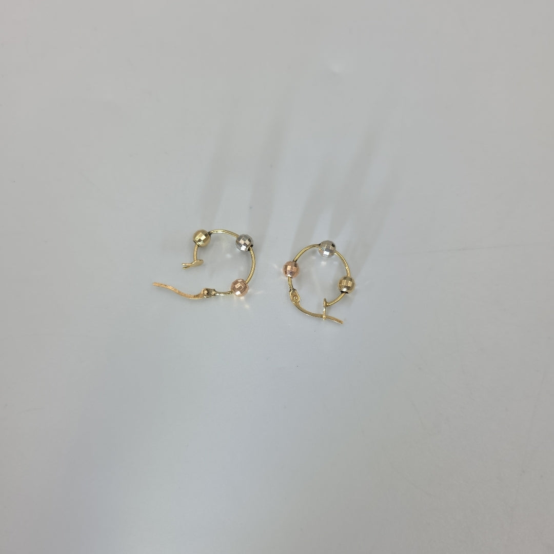 ARRACADAS PAR ORO 14 K 1.5 GRMS (SEMINUEVO)